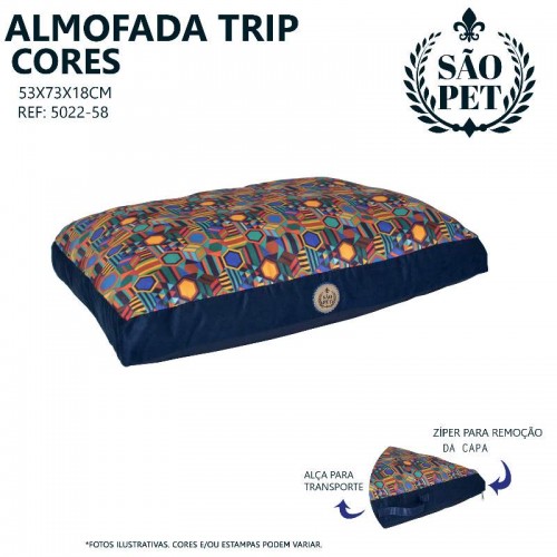 ALMOFADA TRIP CORES M 53X73X18 CM