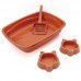 KITCAT BANDEJA HIGIÊNICA REDONDA SEM BORDA, 2 COMEDOUROS E PA HIGIÊNICA