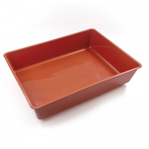 BANDEJA S/BORDA TERRACOTA 44,5X33X9,5 CM