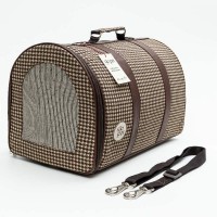 1602-5 - Bolsa Pied de Poule - Marrom - 45x26x30 cm