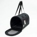 Bolsa redonda - N.º 2 - Nylon 600 - Preto - 45X26X30 cm