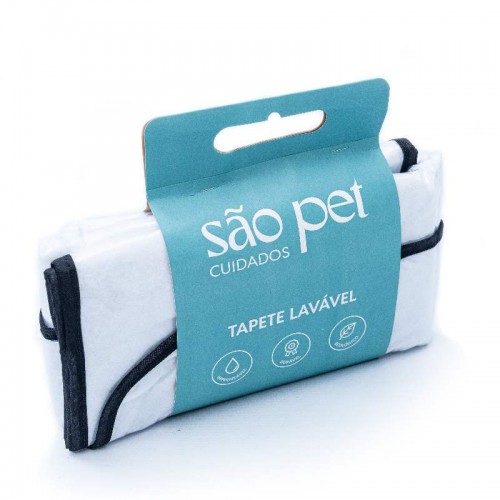 Tapete lavável - M - preto - 80X60 cm