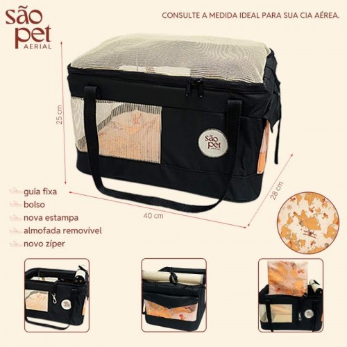 BOLSA AERIALPET-LT PT 40X28X25CM